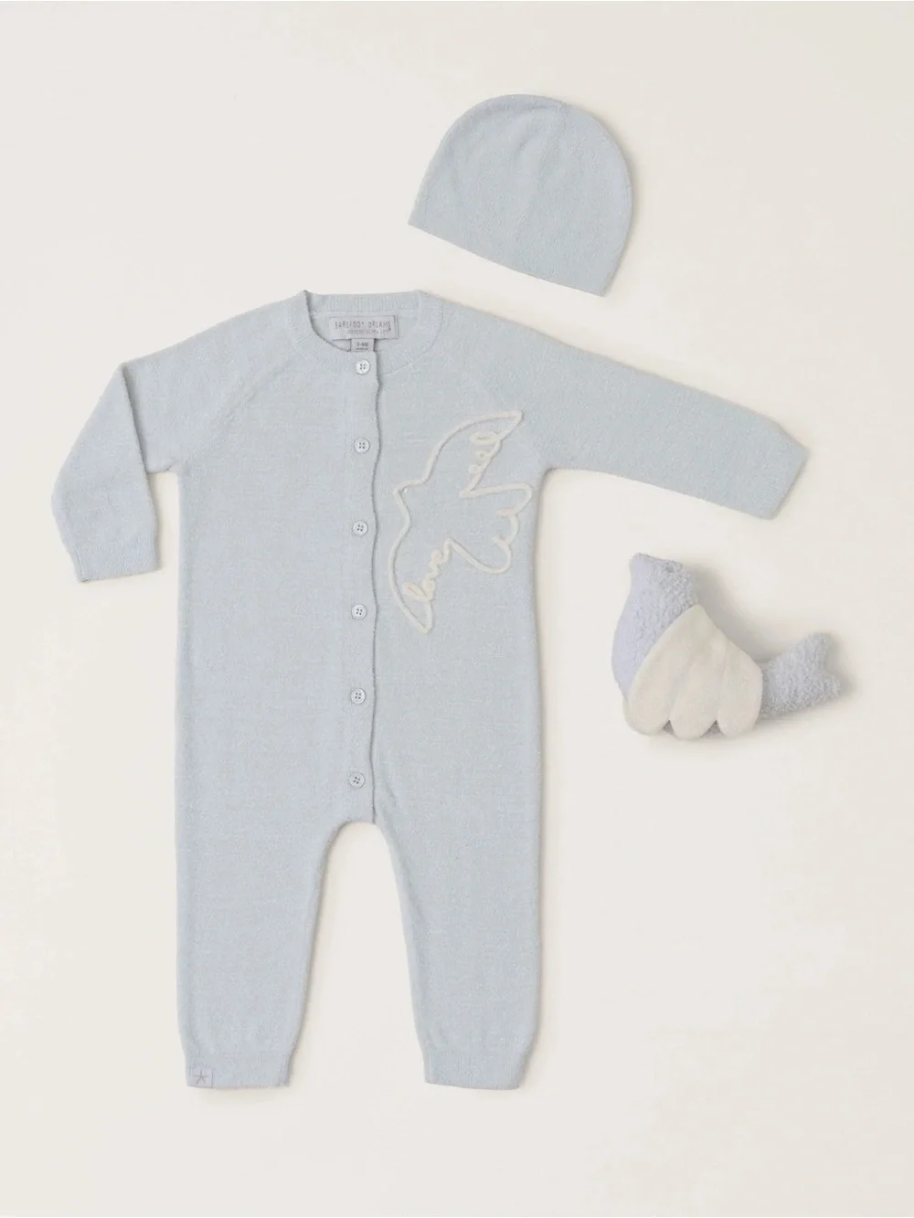 Barefoot Dreams CozyChic Ultra Lite Covered in Prayer Baby Love Dove Set